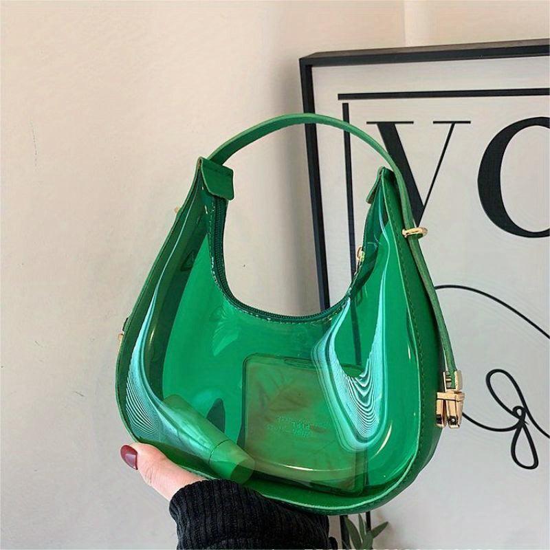 Transparent Jelly Shoulder Bag Waterproof Handbag for Summer Travel