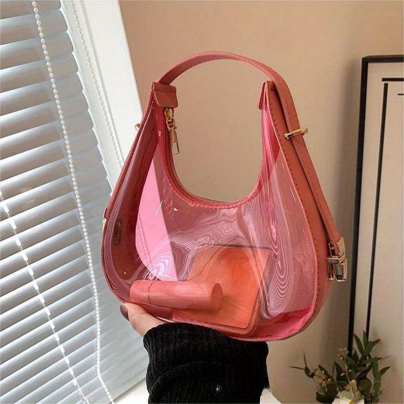 Transparent Jelly Shoulder Bag Waterproof Handbag for Summer Travel