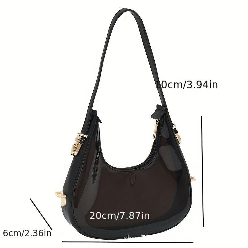 Transparent Jelly Shoulder Bag Waterproof Handbag for Summer Travel