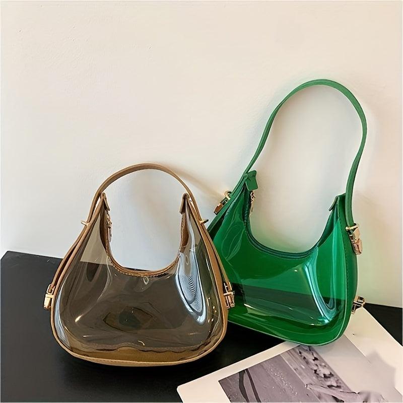 Transparent Jelly Shoulder Bag Waterproof Handbag for Summer Travel
