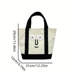Funny Face Printed Large Capacity Tote Bag