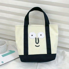 Funny Face Printed Large Capacity Tote Bag