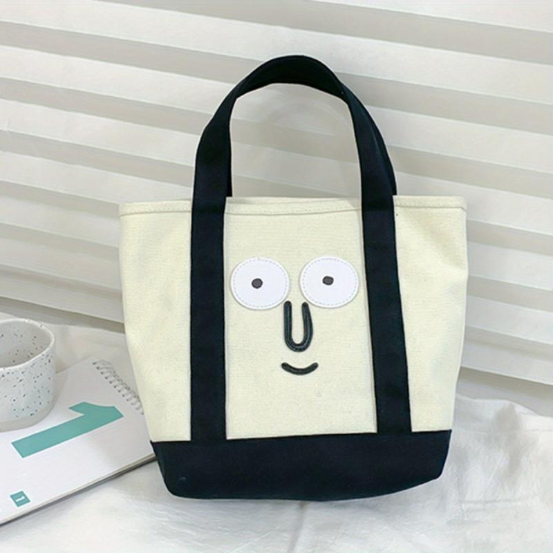 Funny Face Printed Large Capacity Tote Bag