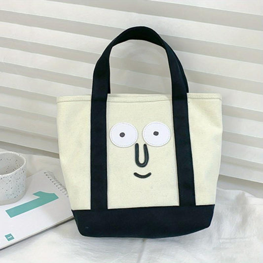 Funny Face Printed Large Capacity Tote Bag