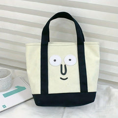Funny Face Printed Large Capacity Tote Bag