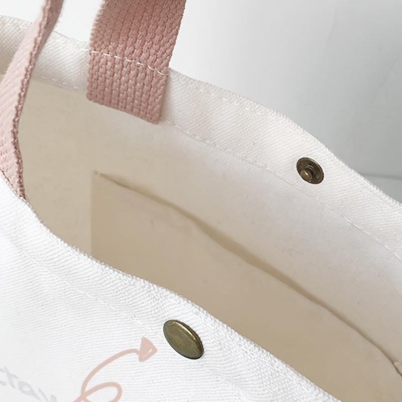 Cartoon Pattern Canvas Handbag Girls Tote Bag