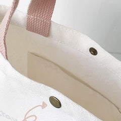 Cartoon Pattern Canvas Handbag Girls Tote Bag