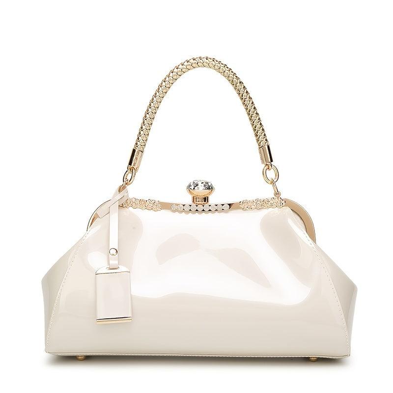 Glossy Rhinestone Tote Bag for Women - Wedding