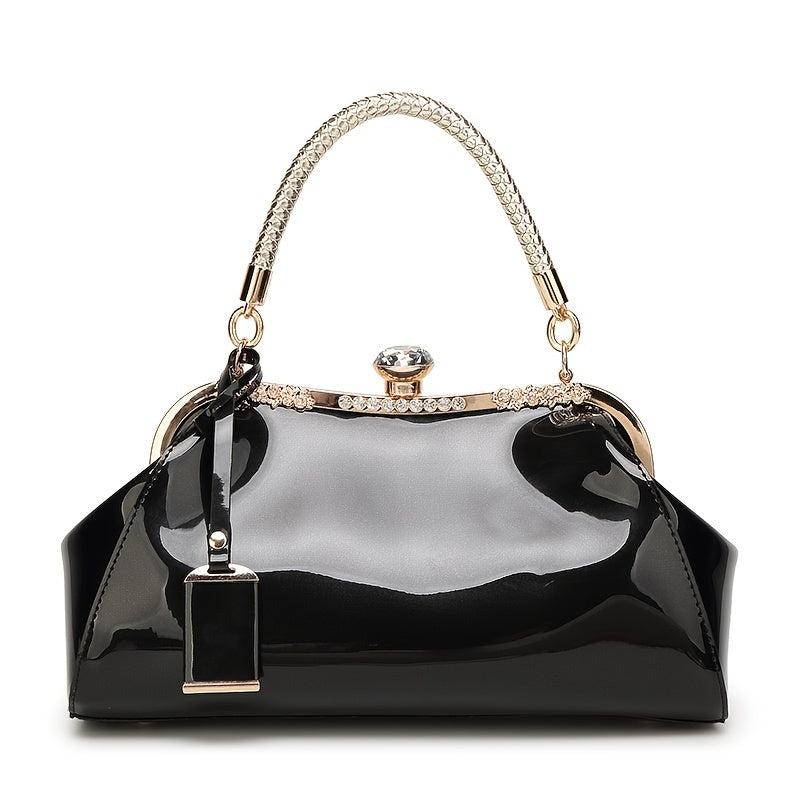 Glossy Rhinestone Tote Bag for Women - Wedding