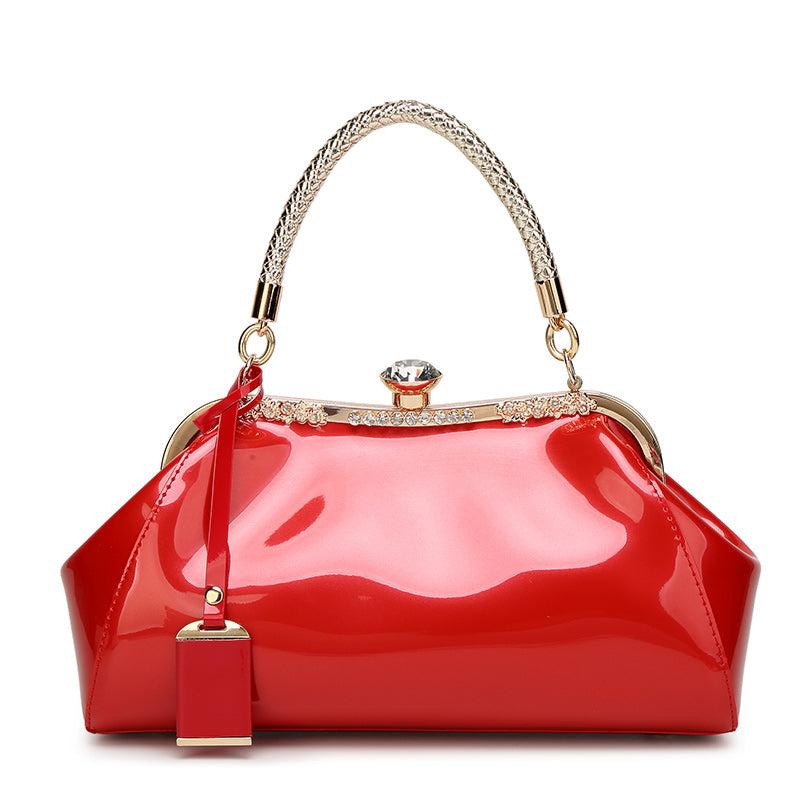 Glossy Rhinestone Tote Bag for Women - Wedding