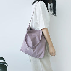 Letter Embroidery Canvas Tote Bag Large Capacity Hand Shopper Bag Shoulder Purse