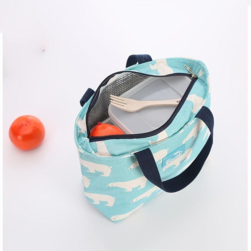 Portable Carton Lunch Bag with Thermal Insulation Layer