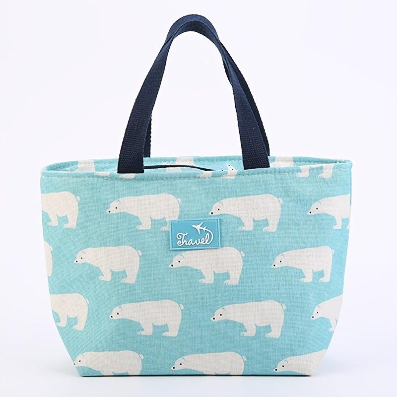 Portable Carton Lunch Bag with Thermal Insulation Layer