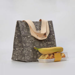 Bear Pattern Canvas Tote Bag Eco Reusable Shopping Portable Lunch Box Bag
