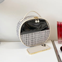 Transparent Makeup Pouch Round Toiletry Organizer