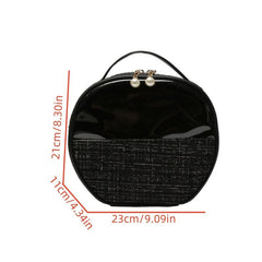 Transparent Makeup Pouch Round Toiletry Organizer