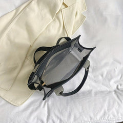Stylish Transparent Tote Bag Letter Graphic Crossbody Women's Handbag