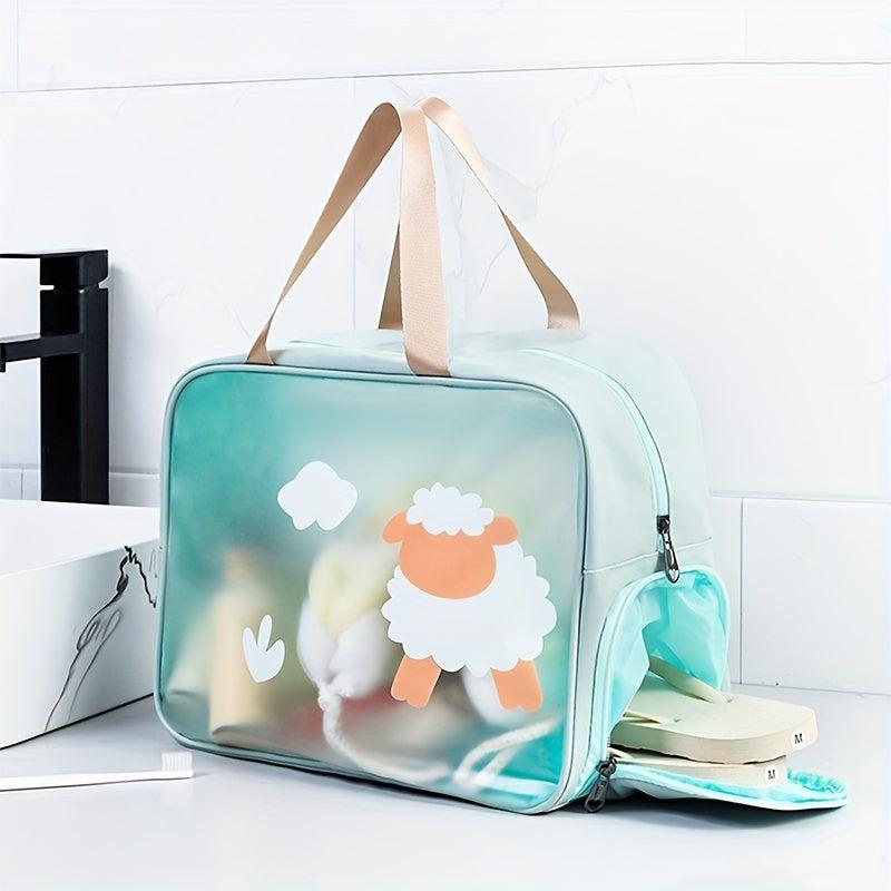 Travel Wash Bag with Shoe Compartment Waterproof Beach Bag