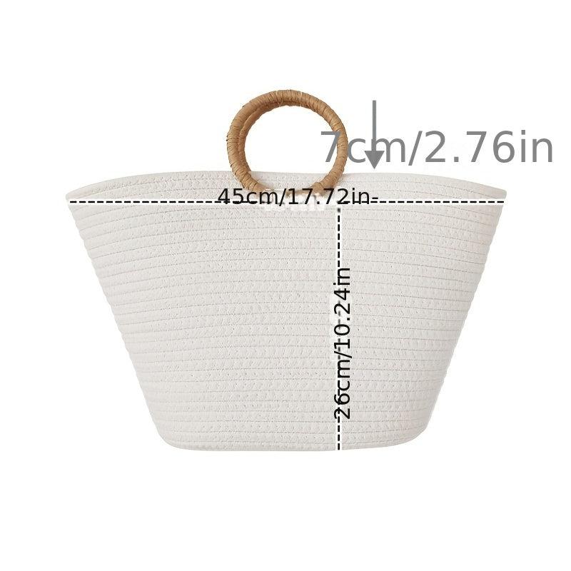 Large Capacity Woven Summer Tote Bag for Travel
