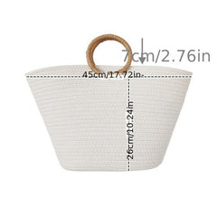 Large Capacity Woven Summer Tote Bag for Travel