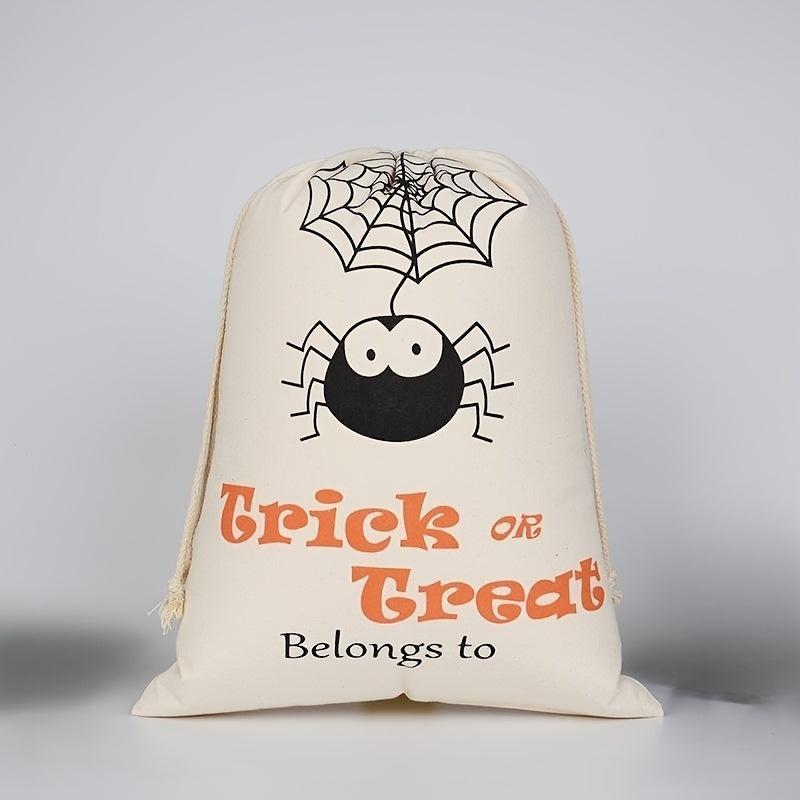 Stylish Halloween Pattern Canvas Bag Lightweight Shopping Grocery Bag