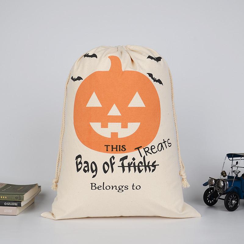 Stylish Halloween Pattern Canvas Bag Lightweight Shopping Grocery Bag