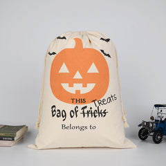 Stylish Halloween Pattern Canvas Bag Lightweight Shopping Grocery Bag