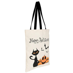 Stylish Halloween Pattern Canvas Bag Lightweight Shopping Grocery Bag
