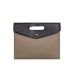 PU Leather Retro Envelope Bag Megnet Portable Handle Clutch