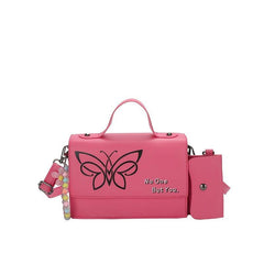 Butterfly Print Crossbody Bag with Coin Purse