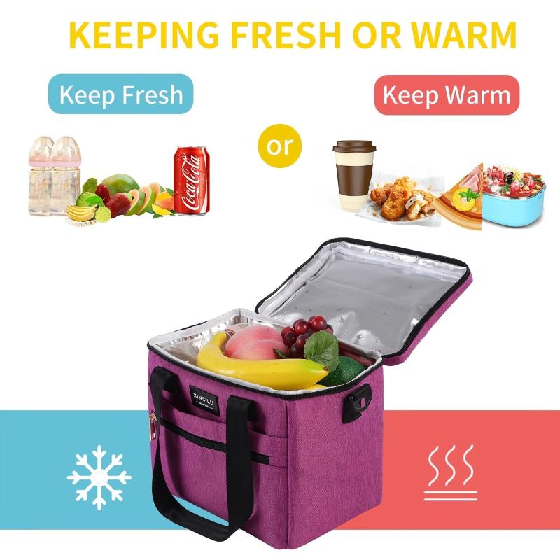 Large Capacity Breast Milk Cooler Bag with Ice Pack for Baby Bottles