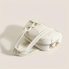 Solid Boston Bag Math Zipper Satchel for Women