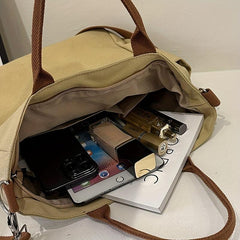 Large Canvas Tote Bag Crossbody Handbag for Travel