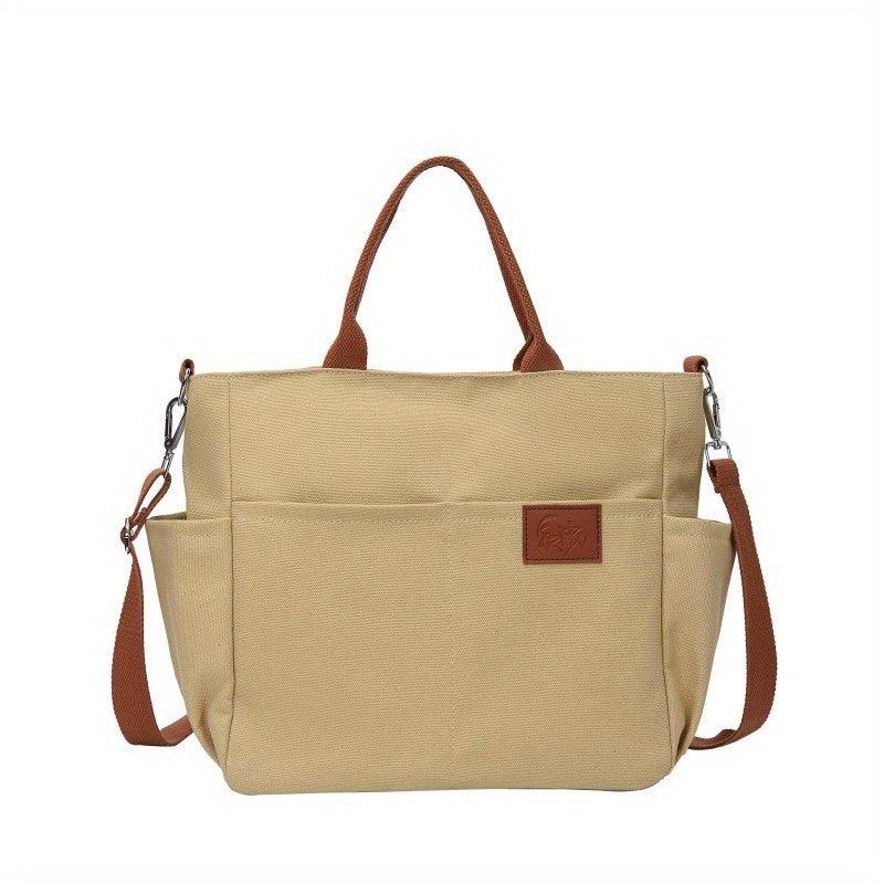 Large Canvas Tote Bag Crossbody Handbag for Travel