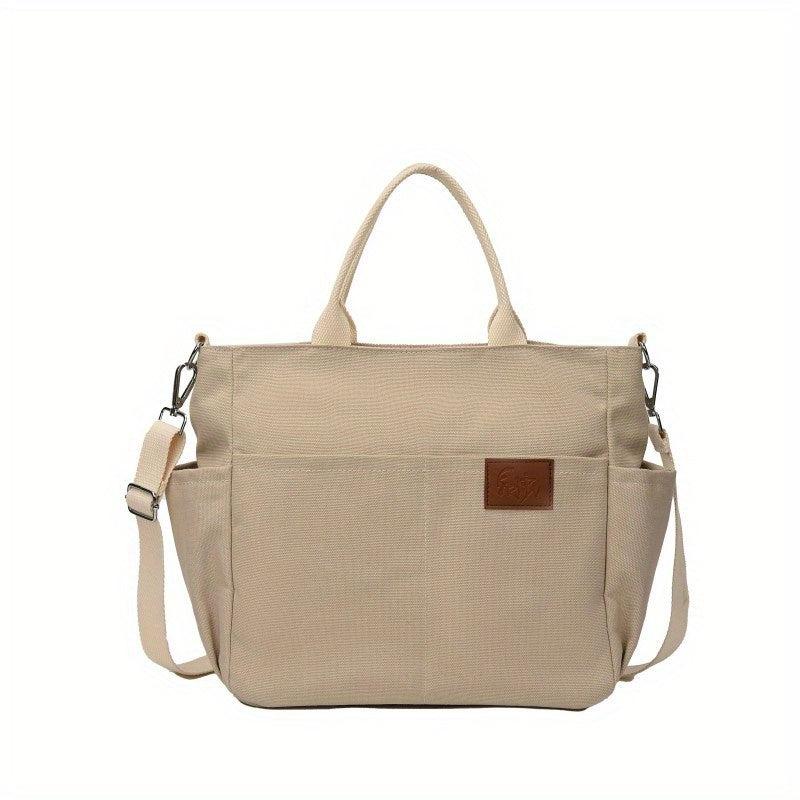 Large Canvas Tote Bag Crossbody Handbag for Travel