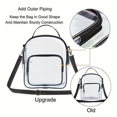 Clear Stadium Approved Crossbody Bag with Front Pocket