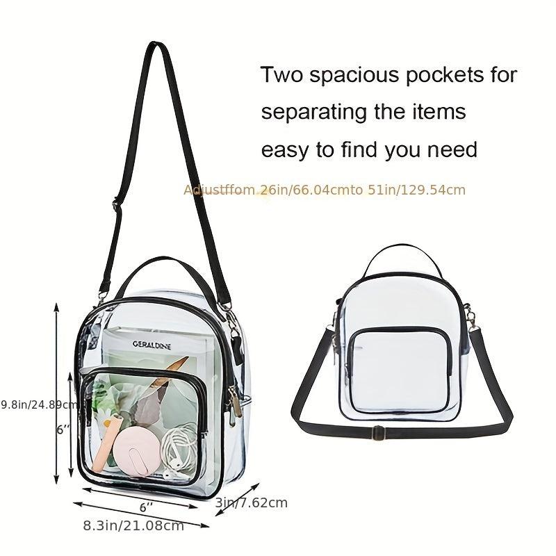 Clear Stadium Approved Crossbody Bag with Front Pocket