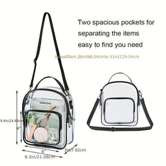 Clear Stadium Approved Crossbody Bag with Front Pocket