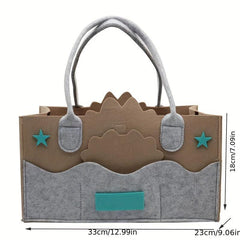 3D Cartoon Pattern Felt Handbag Tote Bag