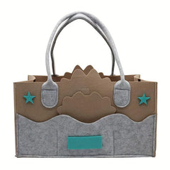 3D Cartoon Pattern Felt Handbag Tote Bag