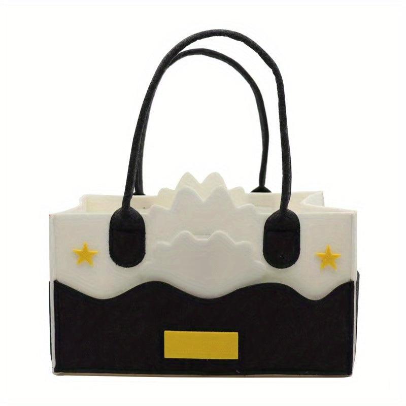 3D Cartoon Pattern Felt Handbag Tote Bag