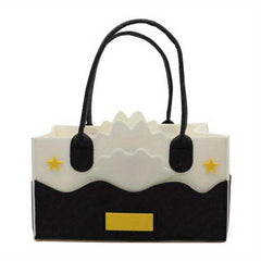 3D Cartoon Pattern Felt Handbag Tote Bag