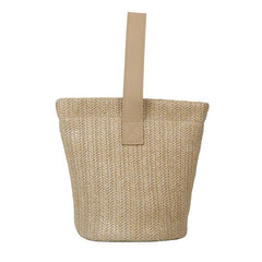 Straw Woven Handbags Boho Style Summer Beach Bag Portable Holiday Bucket Bag