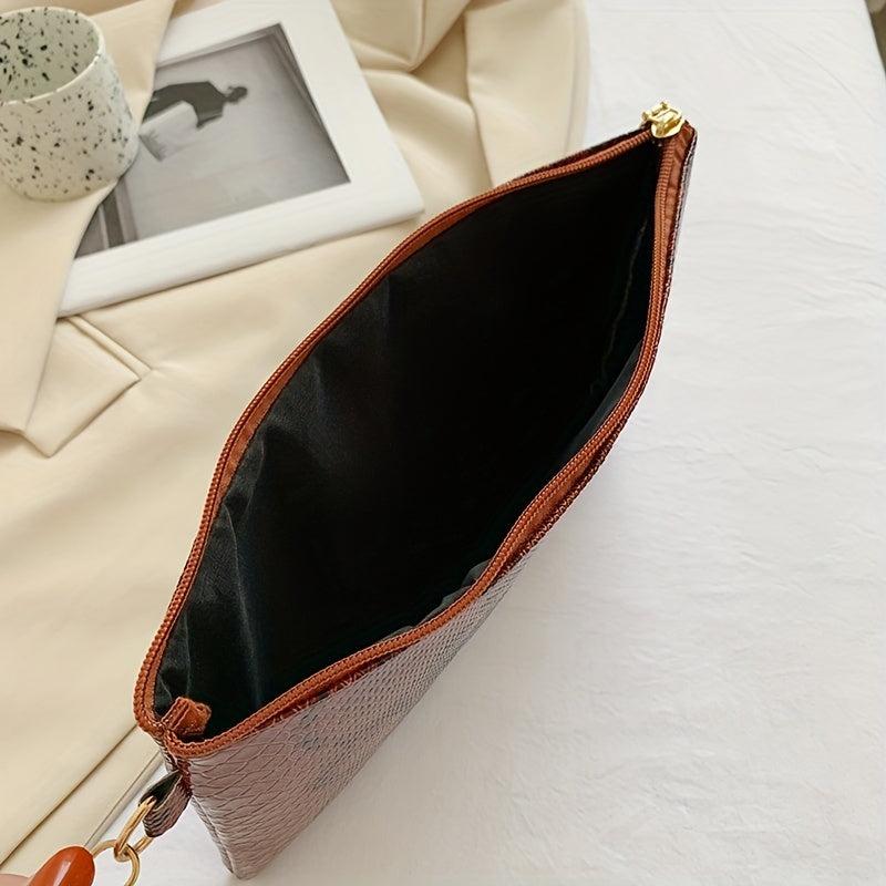 Vintage Snakeskin Pattern Clutch Bag Evening Purse