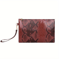 Vintage Snakeskin Pattern Clutch Bag Evening Purse