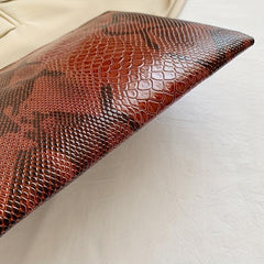 Vintage Snakeskin Pattern Clutch Bag Evening Purse