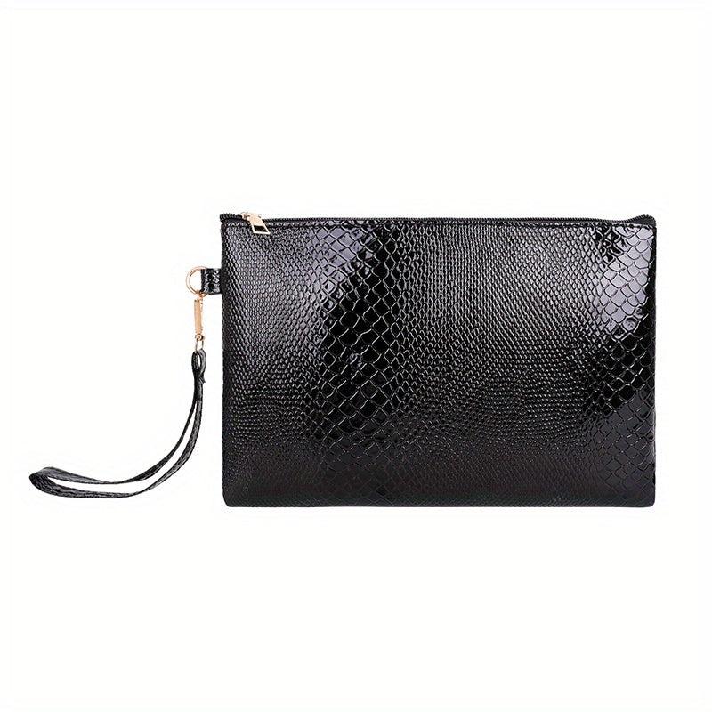 Vintage Snakeskin Pattern Clutch Bag Evening Purse