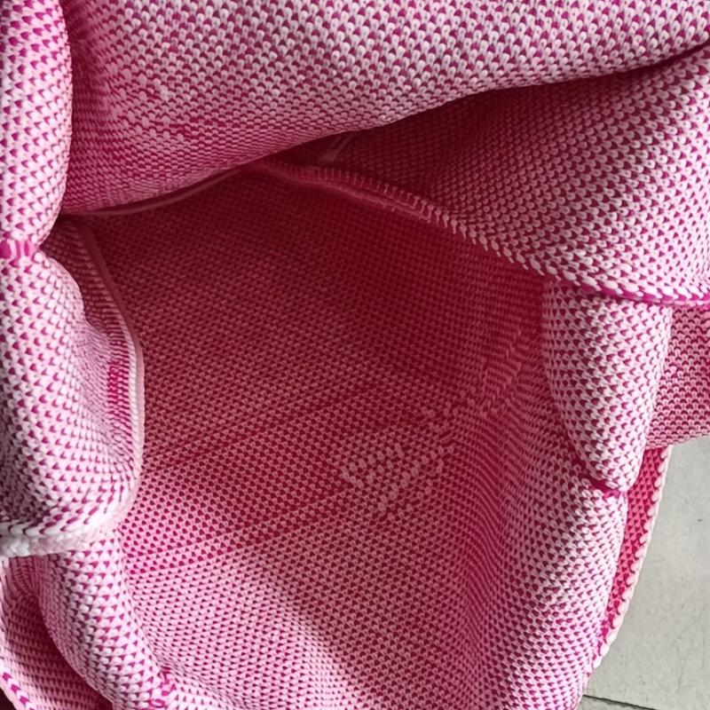 Houndstooth Pattern Woven Handbag Dacron Crochet Niche Tote Bag