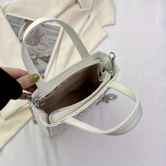 Mini Chain Crossbody Satchel Bag PU Leather Shoulder Bag