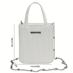 Mini Chain Crossbody Satchel Bag PU Leather Shoulder Bag
